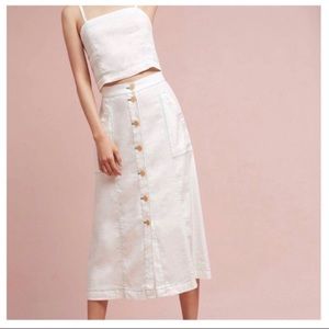 Akemi + Kin Anthropologie Riverine Midi Skirt